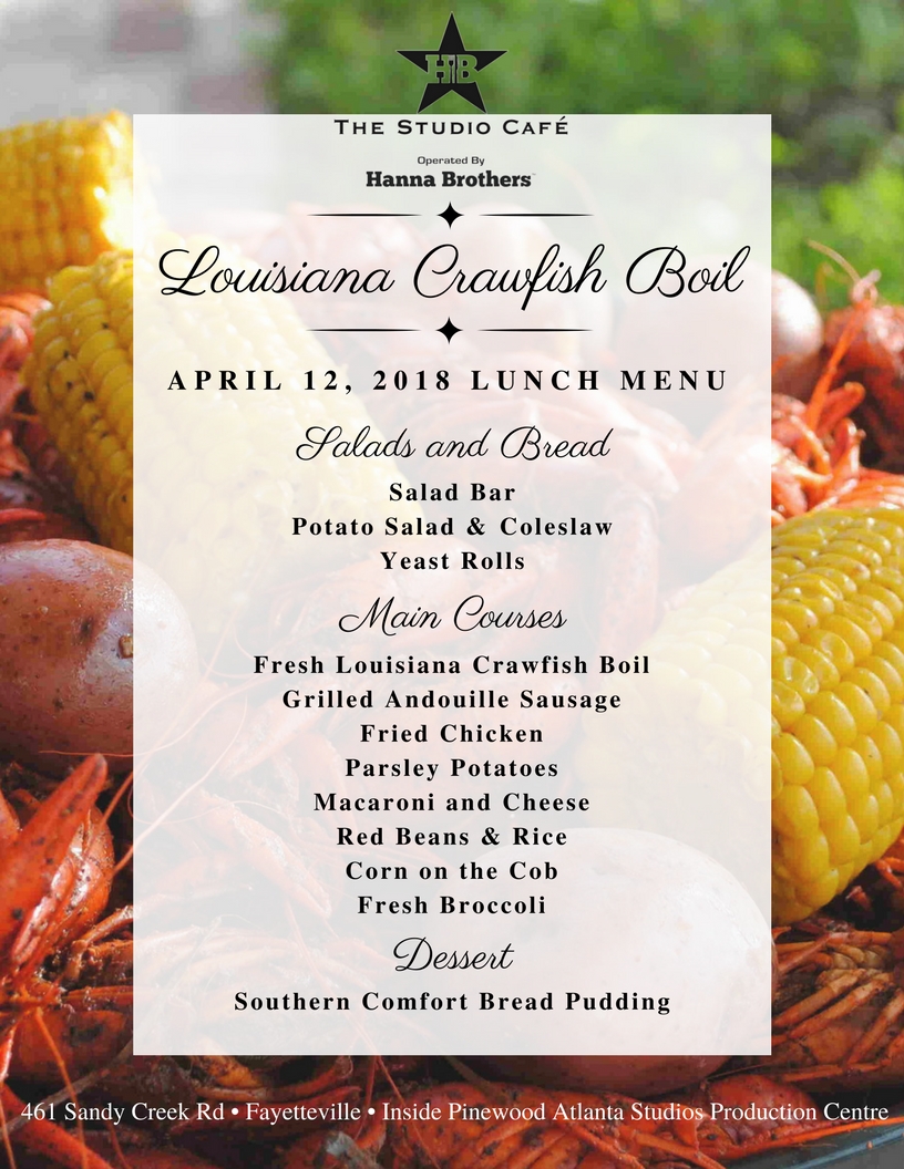 crawfish menu